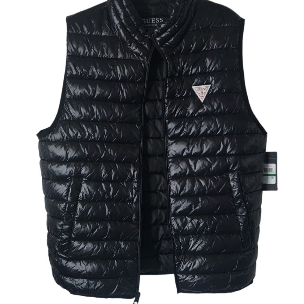 Guess Black Puffer Vest Size L